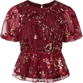 YASLEANNA SS SEQUIN TOP