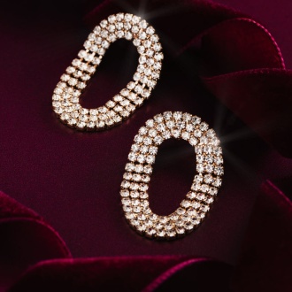 Statement Oval Cupchain Earrings - Bilde 3