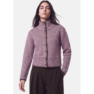 PCVENA LS HIGH NECK KNIT CARDIGAN