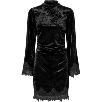 YASVELLIA LS SHORT LACE DRESS
